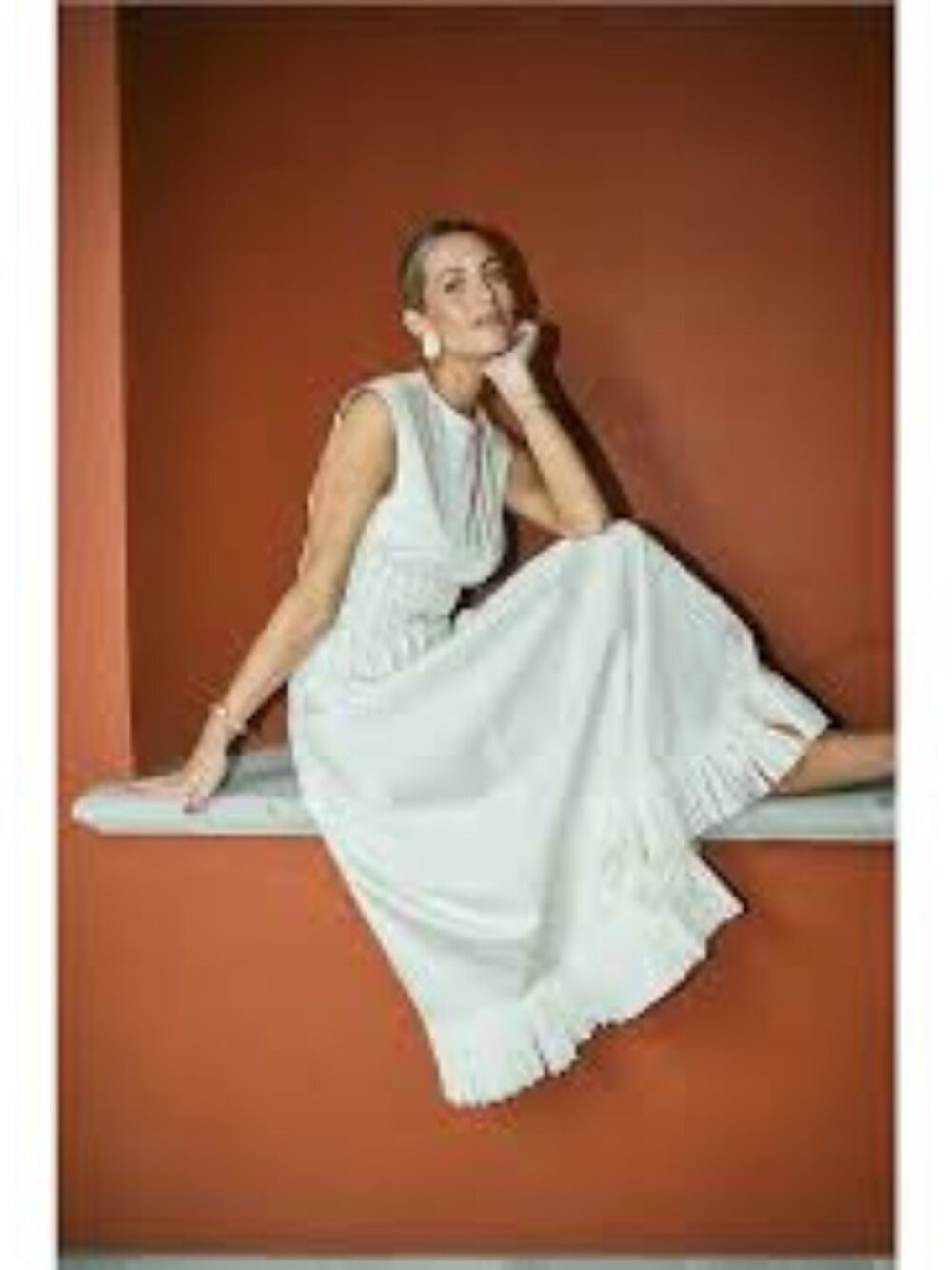Antonio Melani x M.G. Style Jenny Fringe Dress - size 6 - pearl